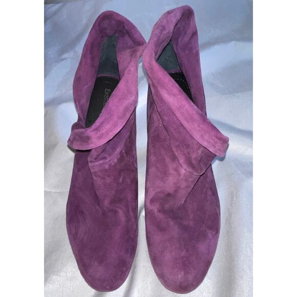 Enzo Angiolini‎ Barachey Leather Boots in Purple Suede - Women's Size 10 M - Picture 2 of 12